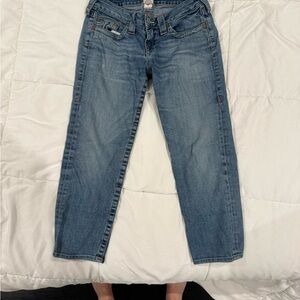 True Religion Light Blue Short Jeans